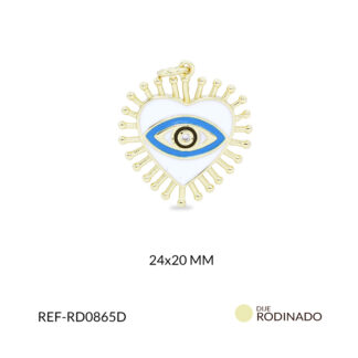 Dije rodinado corazón destellos