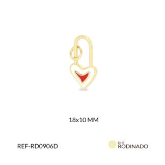Dije rodinado candado corazón