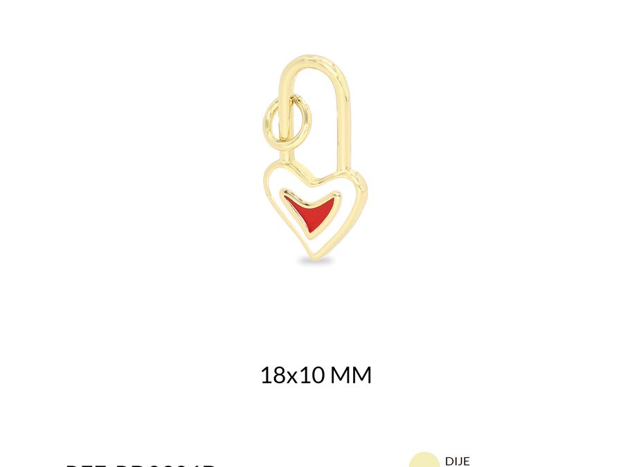 Dije rodinado candado corazón