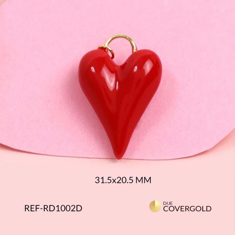 Dije covergold rojo 31.5x20.5mm x und