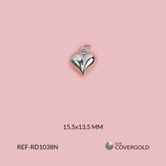 Dije covergold corazón inflado 15.5x13.5mm x unidad