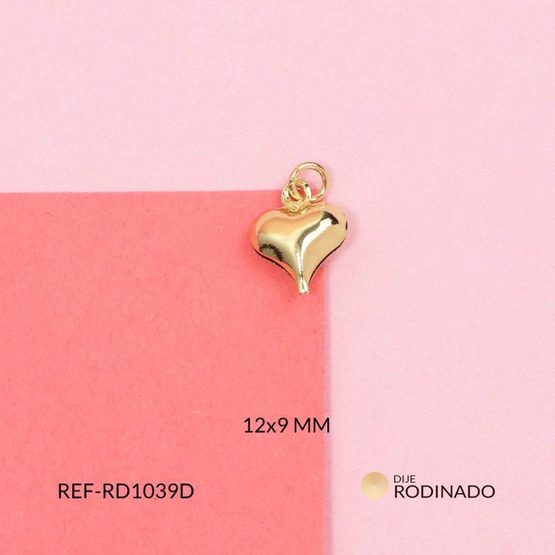 Dije de covergold corazón inflado pequeño