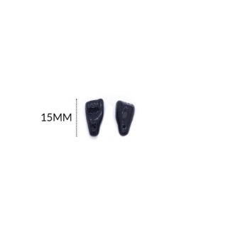Dije azabache mano 15mm negro x 12und