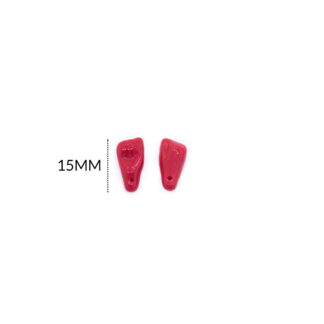 Dije azabache mano roja 15mm x 12und