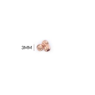 Balin rodinado diamantado 3mm rosado x12 unid