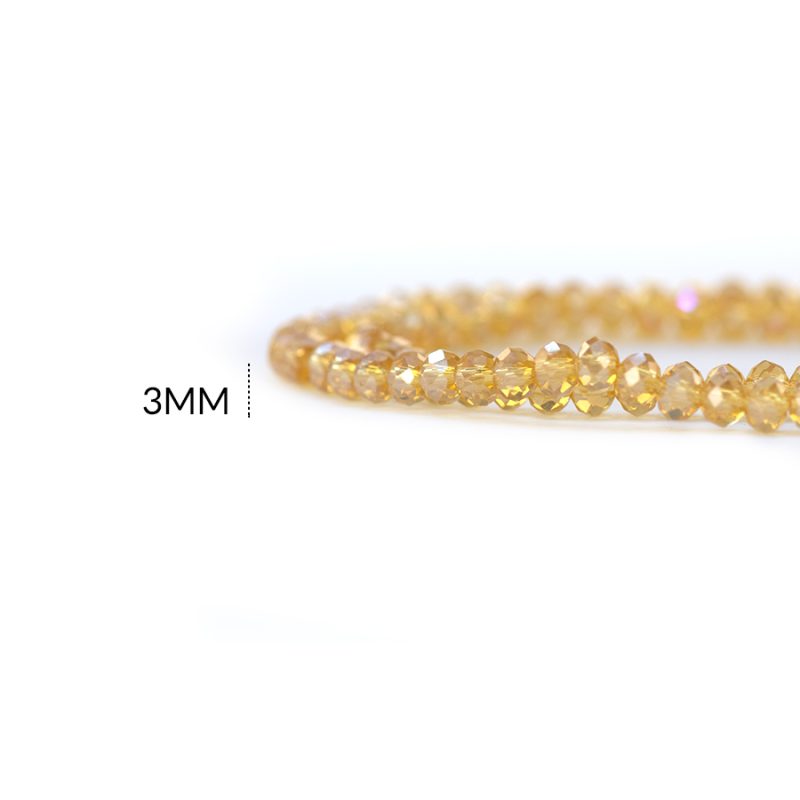 Rondela 3 mm color boreal champaña / x sarta / REF-3R011