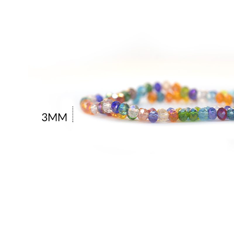 Rondela Boreal 3 mm color mixto / x sarta / REF-3R013