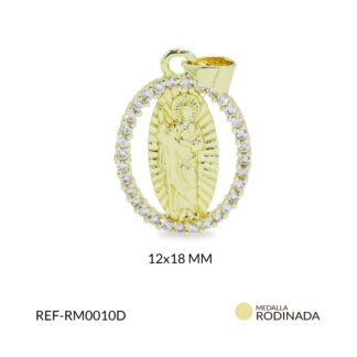Medalla rodinada ovalada san benito