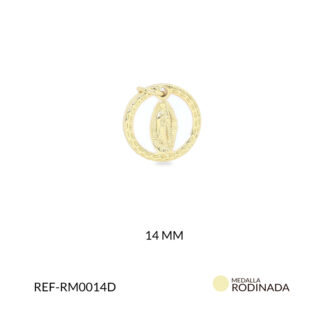 Medalla rodinada virgen de guadalupe resina blanca