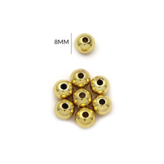 Balin rodinado macizo liso 8mm x 6 unds