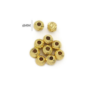 Balin rodinado macizo diamantado 6mm x 12unid