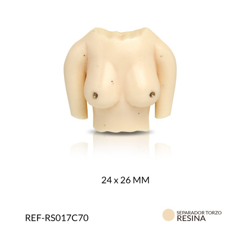 SEPARADOR RESINA TORSO MUJER BEIGE 24x26 MM / x UND / Ref-RS017C70