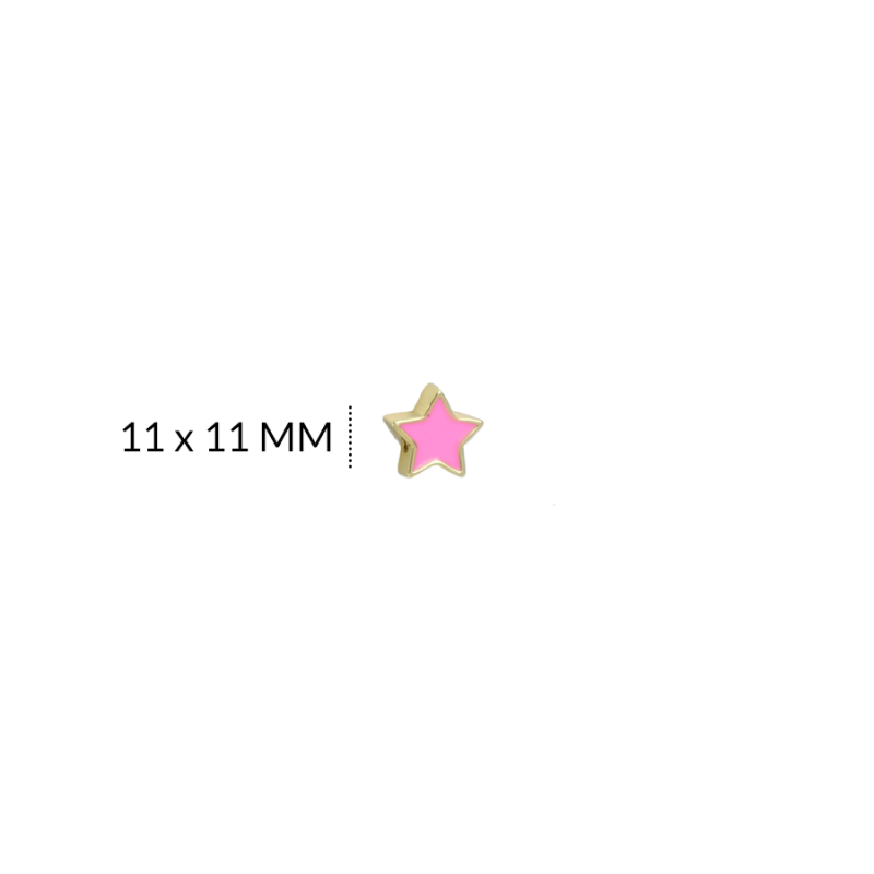 SEPARADOR COVERGOLD ESTRELLA RESINA ROSADA 11 X 11 MM / color dorado / X UNIDAD / REF-RS0189D / REF-RS0189D