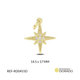 Dije rodinado estrella x unid