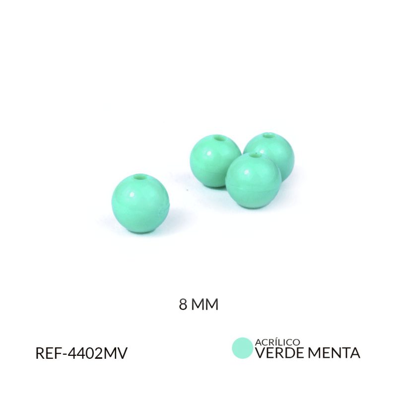 Abaco acrílico bola color verde menta 8mm