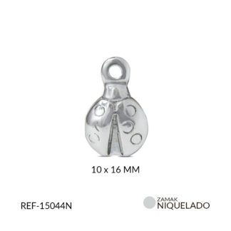 Dije zamak mariquita 10x16mm paquete x12 und