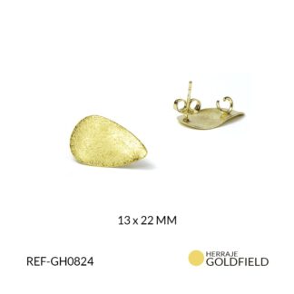 Herraje goldfilled para arete gota 13 x 22 mm color dorado / x par / Ref-GH0824 / Ref-GH0824