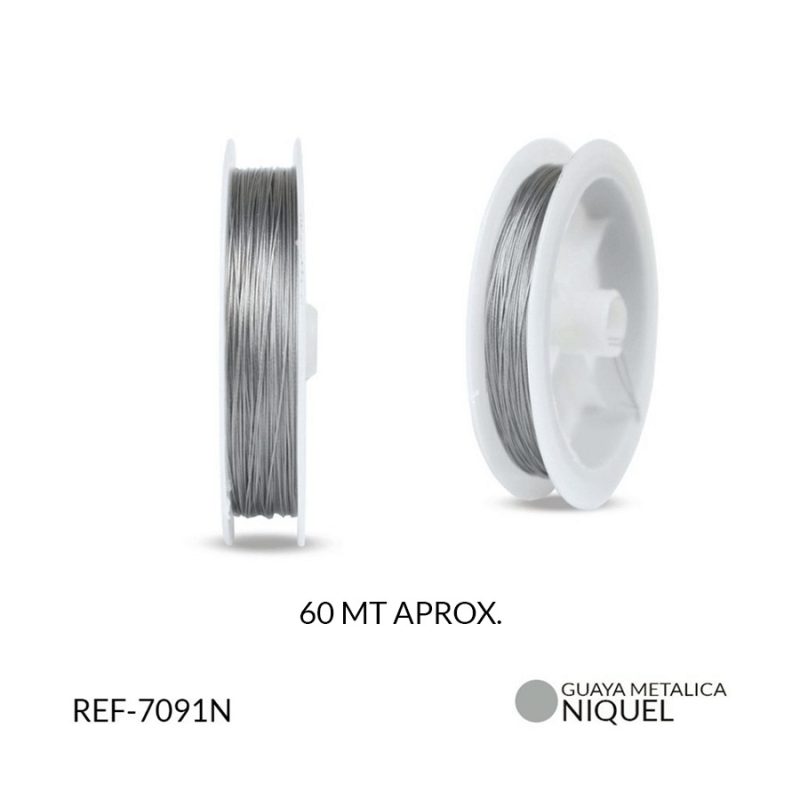 Guaya metálica niquelada x rollo