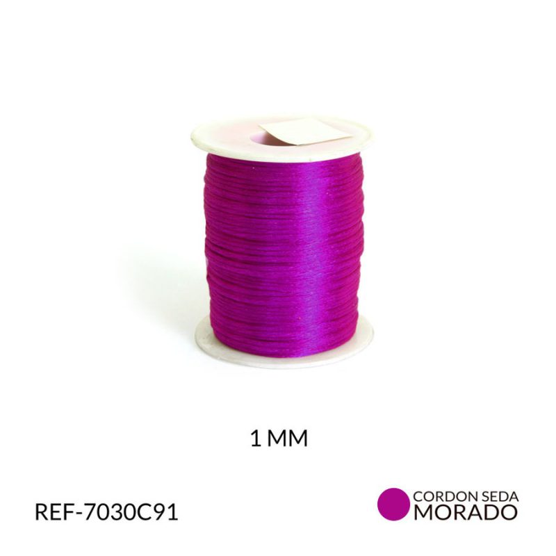 CORDON SEDA MORADO 1MM / ROLLO x 90MT APROX / Ref-7030C91