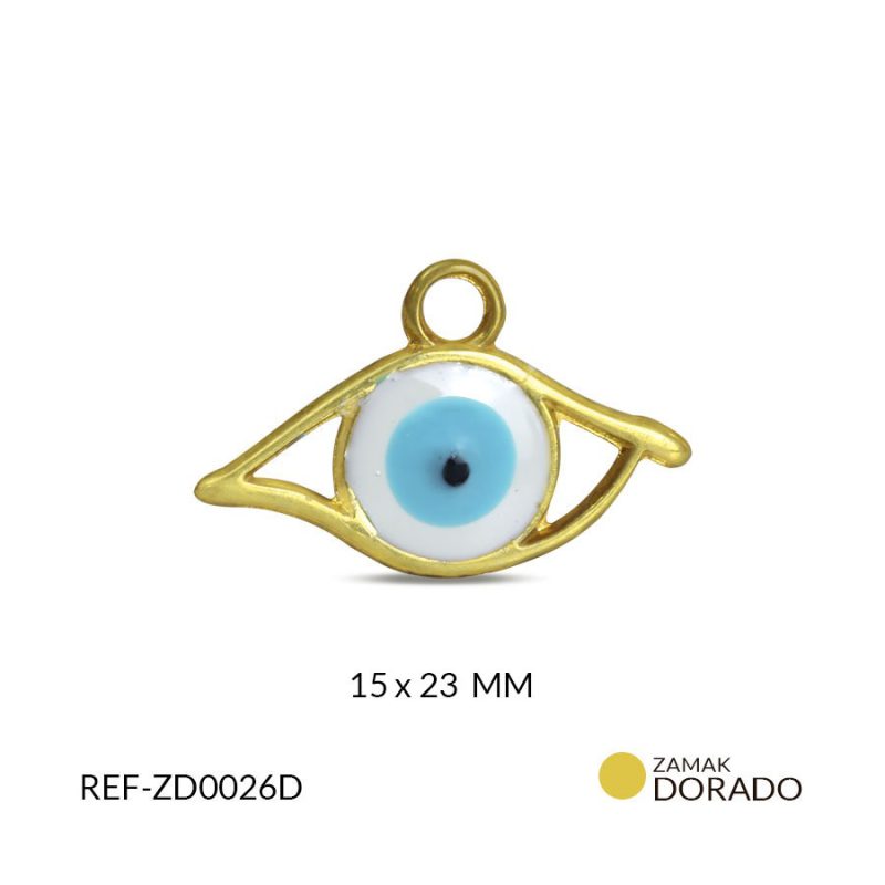 DIJE ZAMAK OJO TURCO 15x23MM / x UND / Ref-ZD0026D