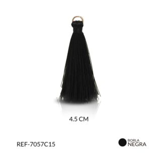 Borla hilo cordón negro 4.5cm paquete x2 unidades