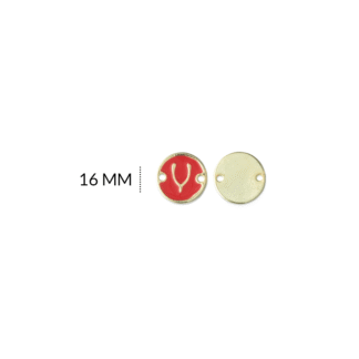 Centro zamak amuleto circular hueso 16mm x und