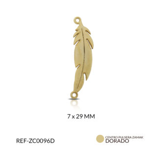 Centro pulsera zamak pluma 7x29mm x3 und
