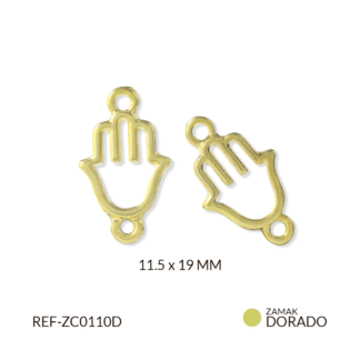 Centro pulsera mano zamak 11.5x19mm x3 unidades