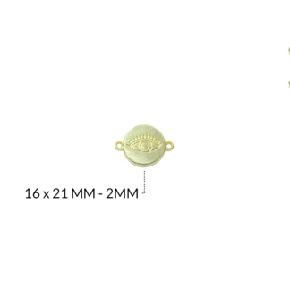 Centro de pulsera ojo turco x16mm x 2 und
