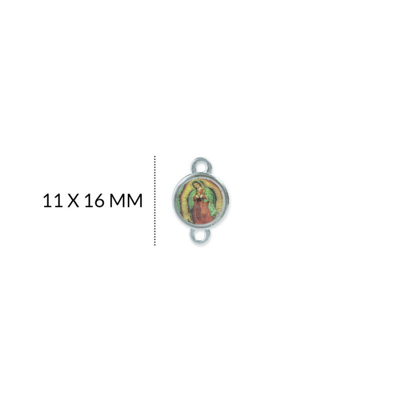 CENTRO PULSERA ZAMAK GUADALUPE RESINA / paquete x 12 und / REF-ZC0132N