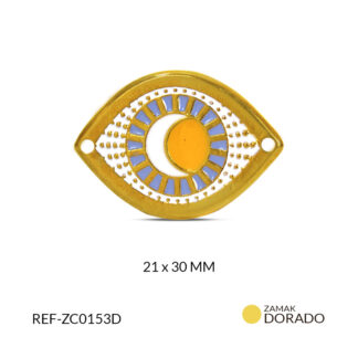 Centro pulsera zamak ojo Sunny 30x21mm
