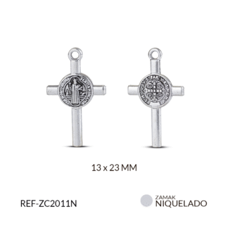 Cruz zamak san benito denario 13x23mm x12 und