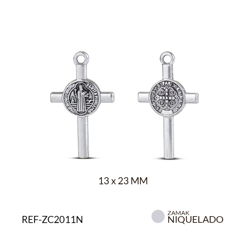 Cruz zamak san benito denario 13x23mm x12 und