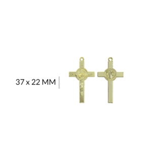 Cruz zamak San Benito 37x22mm x unidad