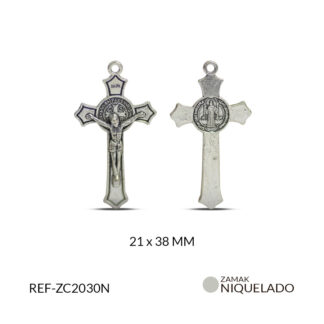 Cruz zamak San Benito 21x38mm x6 unds