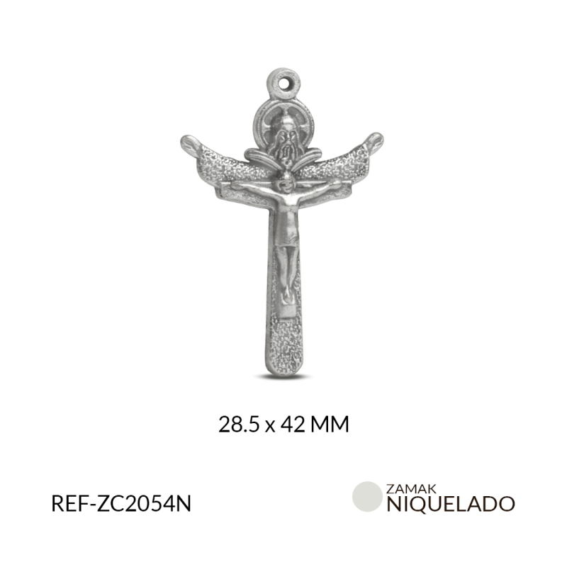 Cruz zamak trinidad 28.5x42mm x 6 und