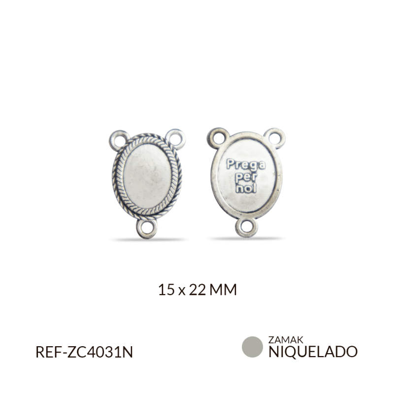 CRUCERO ZAMAK PARA RESINAR 15 X 22 MM / paquete x 12 und / REF-ZC4031N