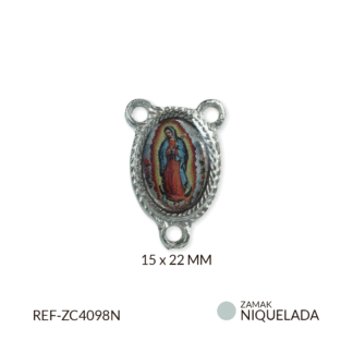 Crucero zamak virgen de guadalupe 15x22mm x6 unidades