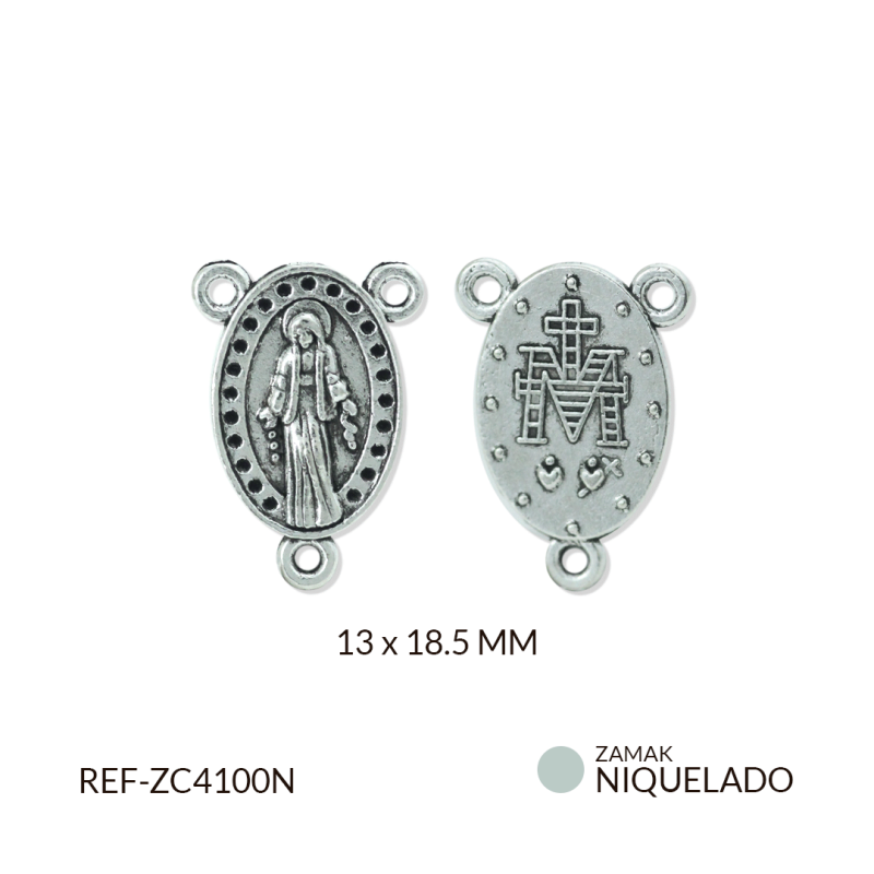 Crucero zamak virgen milagrosa / Paquete x 12 und / REF-ZC4100N