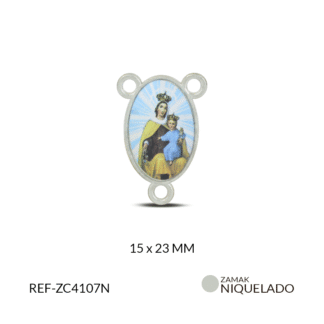 Crucero zamak virgen del carmen en resina 15x23 mm x12 unds