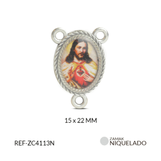 Crucero zamak sagrado corazón 15x22mm x6 unds