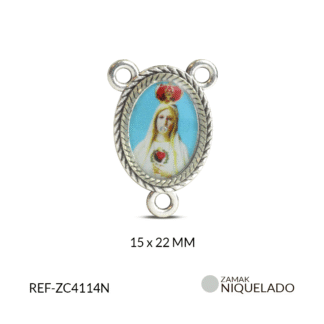 Crucero zamak virgen de fátima 15x22mm x 6und