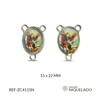 Crucero zamak arcángel san miguel 15x22mm x6 unds