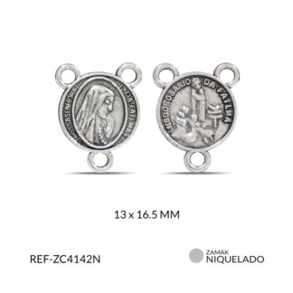 Crucero zamak nuestra señora de Fátima 13x16.5mm x12 unds