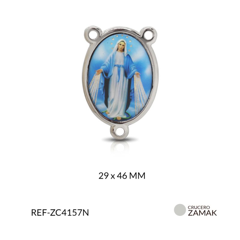 Crucero zamak grande virgen milagrosa 29x46mm x und