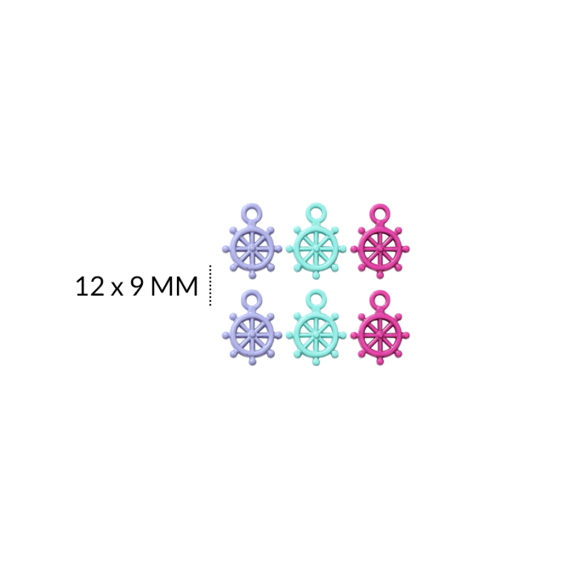 DIJE ZAMAK TIMON MINI PINTADO TONOS PASTELES 12 X 9 MM / paquete x 6 und / REF-ZD0111 / REF-ZD0111
