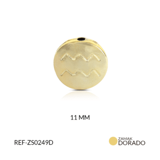 Separador zamak signo zodiacal acuario 11mm x3 und