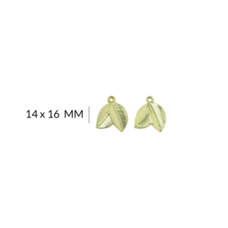 Dije zamak hoja 14x16mm x3 unidades