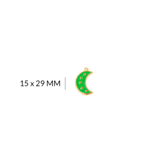Dije zamak luna verde 15x29mm x und