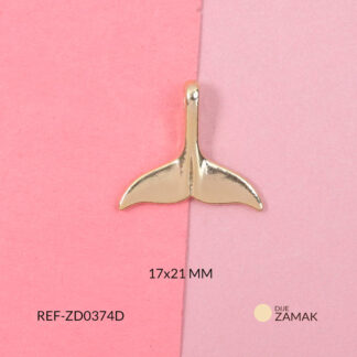 Dije zamak cola de sirena 17x21mm x 2 unid